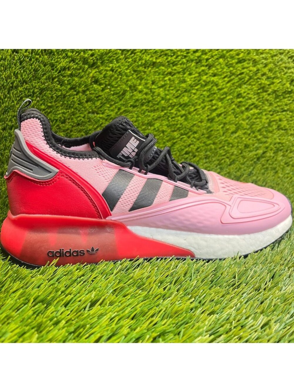 Adidas x Ninja ZX 2K Boost Mens Size 10.5 Pink Athletic Running Shoes Sneakers